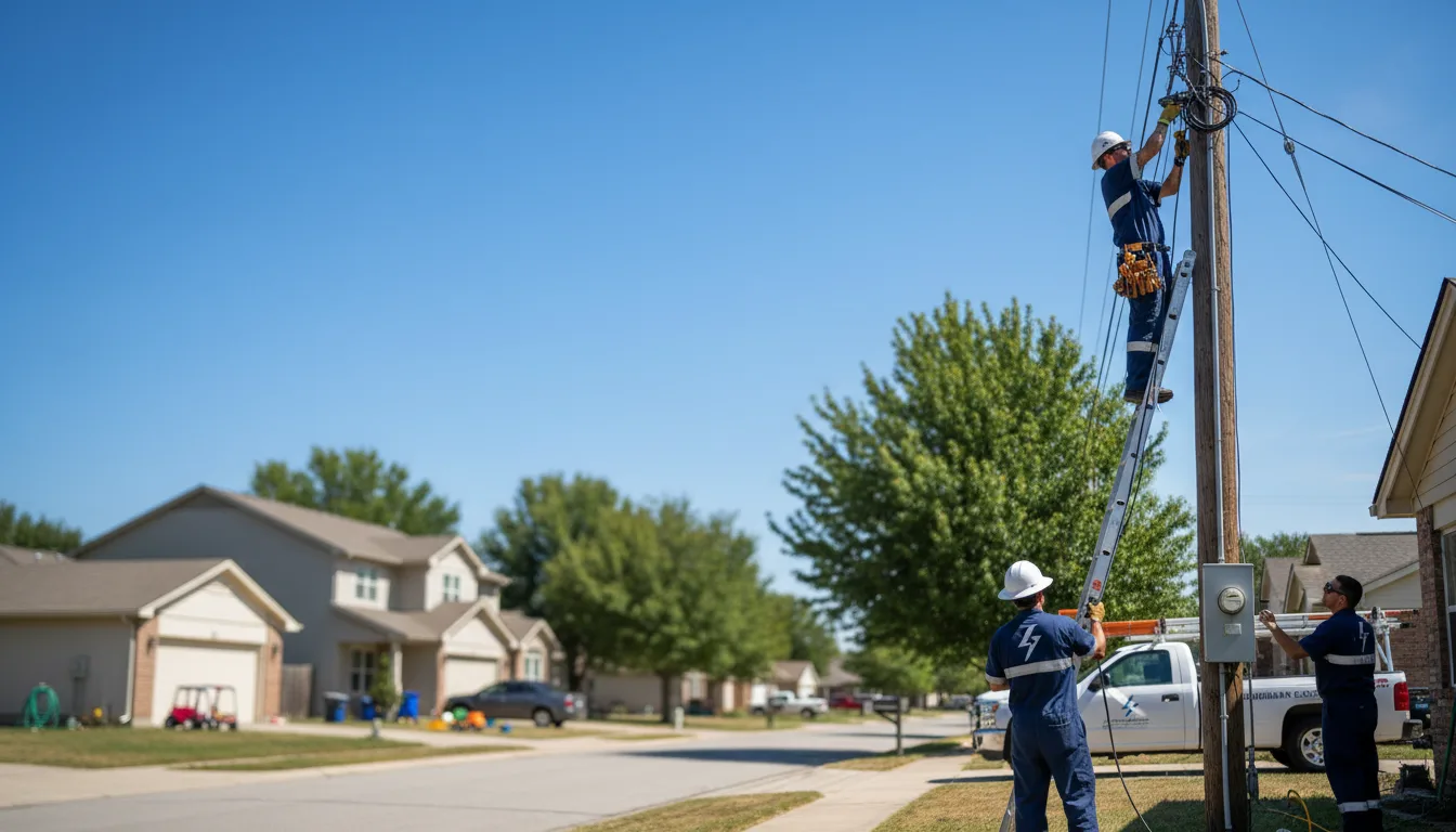Residential electrician providing installation services in Easton, TX
